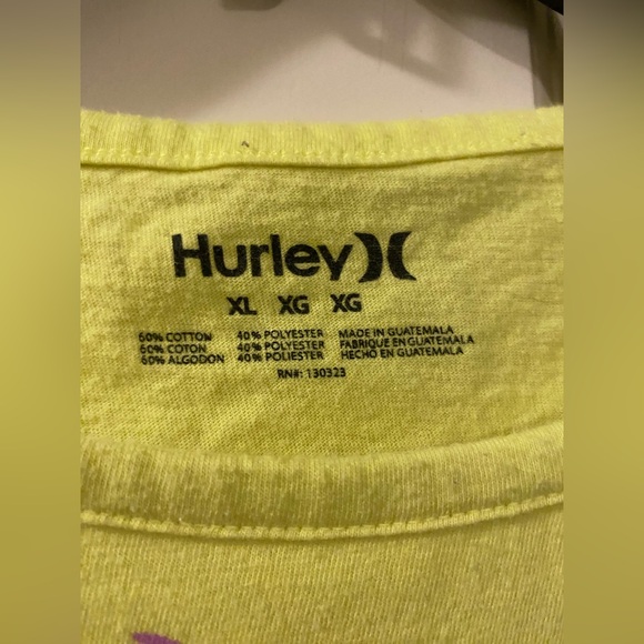 Hurley Kids girls Yellow Beach Graphic T-Shirt - Picture 2 of 2